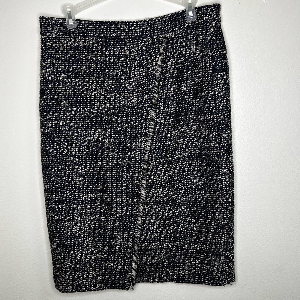 Jcrew blue and black layered pencil skirt